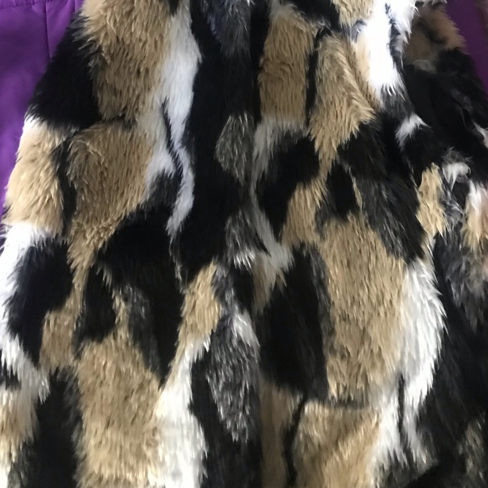 Animal skin fur jacket